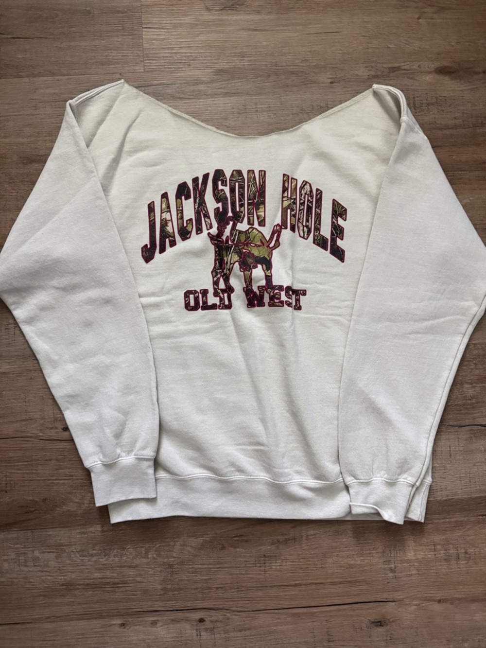 Urban Outfitters Cream and Black Fleece Label Sweatshirt